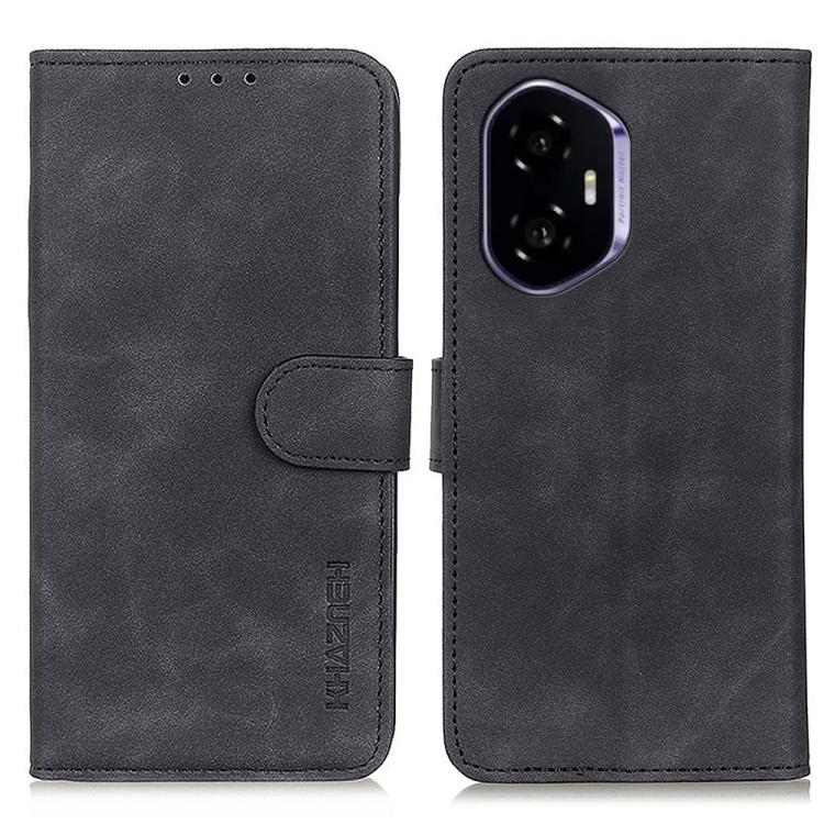 

For Honor 400 KHAZNEH Retro Texture Flip Leather Phone Case(Black)