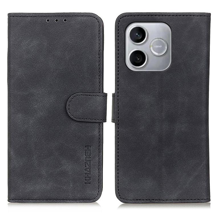 For Honor 600 Lite Global KHAZNEH Retro Texture Flip Leather Phone Case(Black)