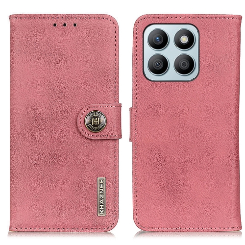 

For Honor X8b KHAZNEH Cowhide Texture Horizontal Flip Leather Phone Case(Pink)