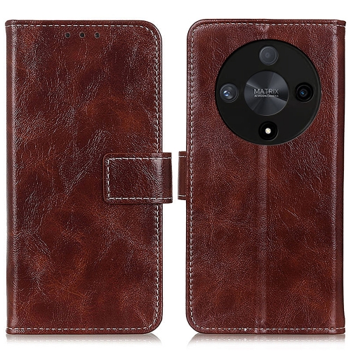 

For Honor X9b Retro Crazy Horse Texture Flip Leather Phone Case(Brown)