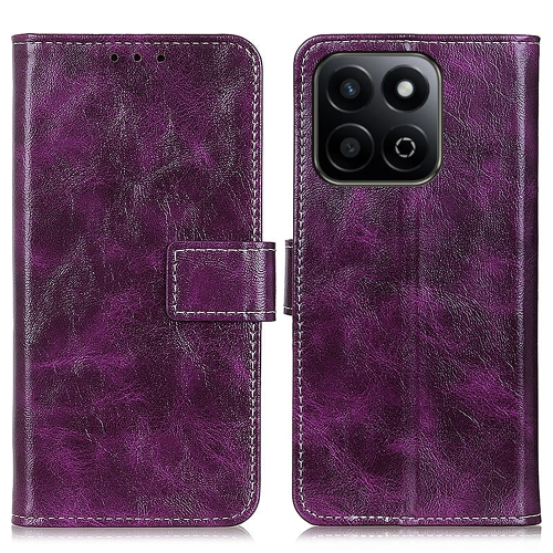 

For Honor 200 Smart Retro Crazy Horse Texture Flip Leather Phone Case(Purple)