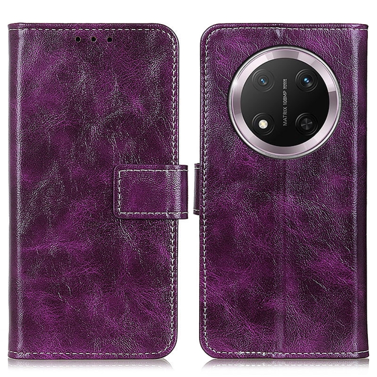 

For Honor X9c Retro Crazy Horse Texture Flip Leather Phone Case(Purple)