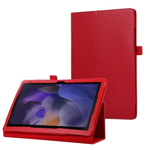 

For Samsung Galaxy Tab A9+ Litchi Texture Leather Tablet Case with Holder(Red)