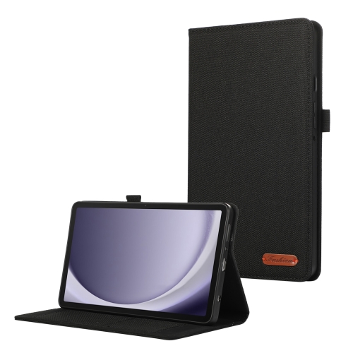 

For Samsung Galaxy Tab A9 Horizontal Flip TPU + Fabric PU Leather Tablet Case(Black)