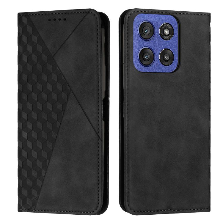 

For Motorola Moto G Stylus 5G 2025 Diamond Splicing Skin Feel Magnetic Leather Phone Case(Black)