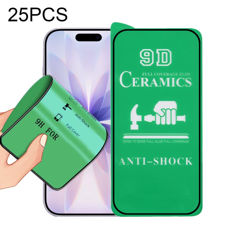 

For iPhone 17 25pcs 9D Full Screen Full Glue Ceramic Film