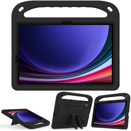 

For Samsung Galaxy Tab S9 Handle EVA Shockproof Tablet Case with Holder(Black)