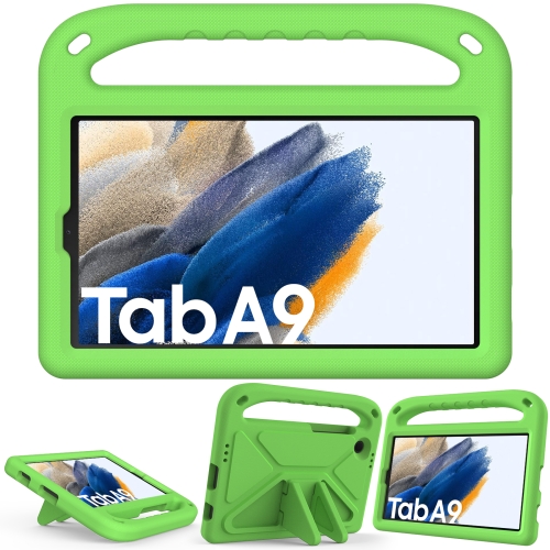 

For Samsung Galaxy Tab A9 Handle EVA Shockproof Tablet Case with Holder(Green)