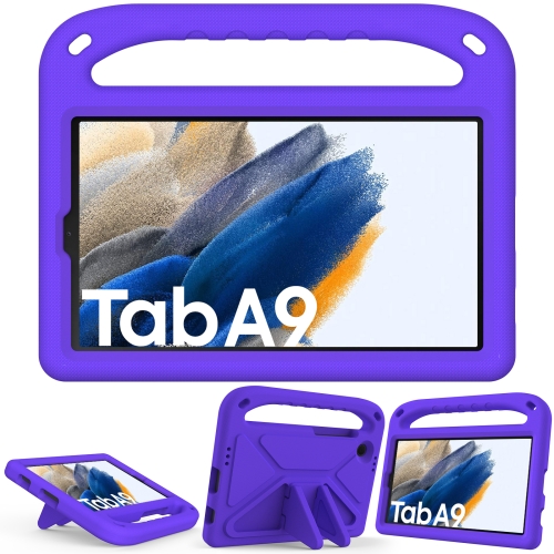 Pour Samsung Galaxy Tab A9 Poignée EVA Étui pour tablette antichoc avec  support (violet)