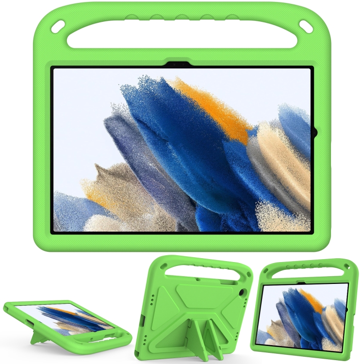 

For Samsung Galaxy Tab A9+ Handle EVA Shockproof Tablet Case with Holder(Green)