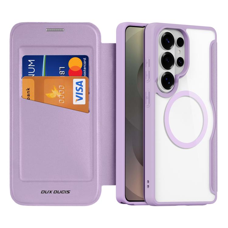 

For Samsung Galaxy S26 Ultra 5G DUX DUCIS Skin X Pro Series Magsafe PC + TPU Phone Leather Case(Purple)