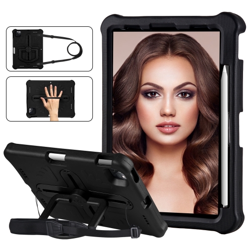 

For iPad Pro 11 2024 Shield 360 Rotation Handle EVA Shockproof PC Tablet Case(Black)