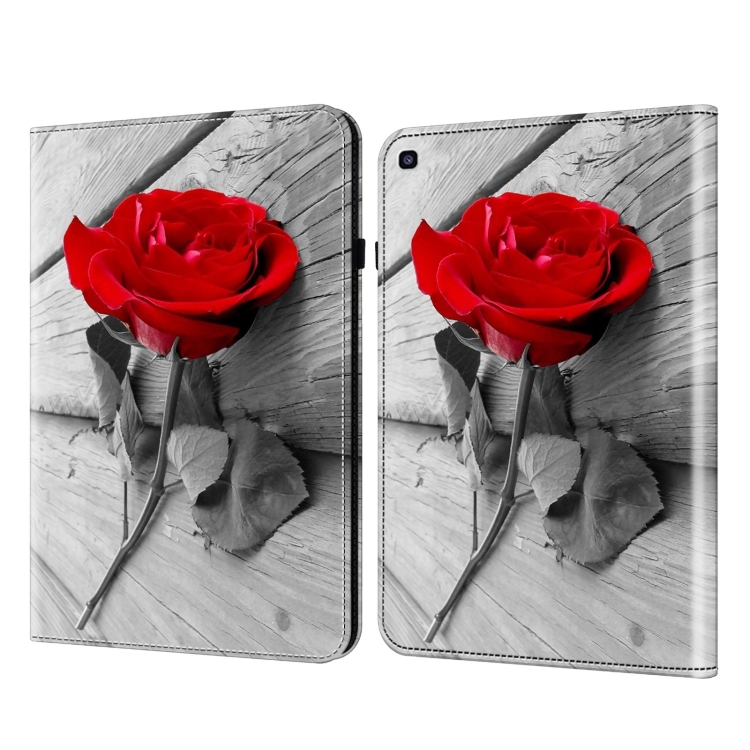 

For Samsung Galaxy Tab A 8.0 2019 Crystal Texture Painted Leather Tablet Case(Rose)