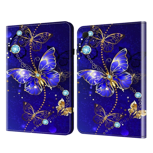 

For Samsung Galaxy Tab A9+ Crystal Texture Painted Leather Tablet Case(Diamond Butterflies)