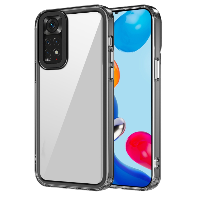 

For Xiaomi Redmi Note 11 4G Transparent Acrylic + TPU Shockproof Phone Case(Transparent Black)