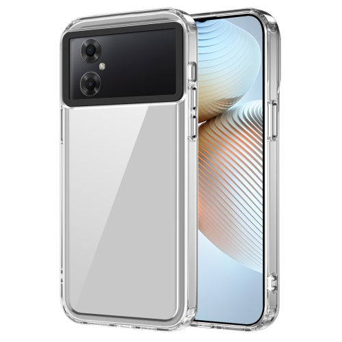 

For Xiaomi Poco M4 4G/5G Transparent Acrylic + TPU Shockproof Phone Case(Transparent)