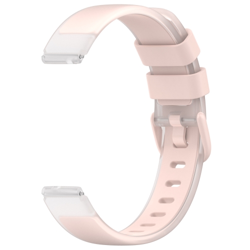 

12mm Universal Two Color Transparent Silicone Watch Band(Light Pink)