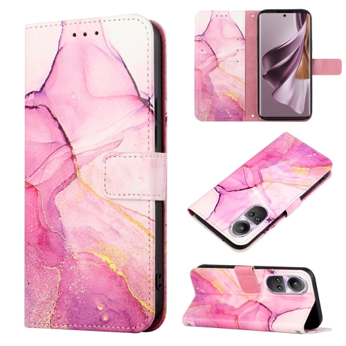 

For OPPO Reno10/10 Pro Global PT003 Marble Pattern Flip Leather Phone Case(LS001)