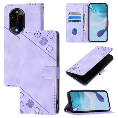 

For Huawei nova 13 Pro Skin Feel Embossed Leather Phone Case(Light Purple)