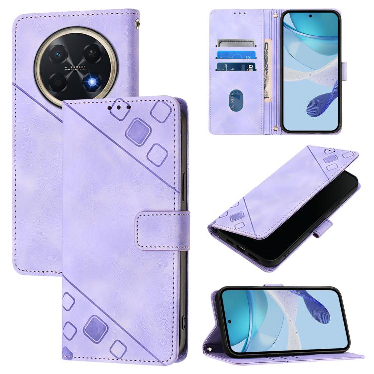

For Huawei Pura 90 Pro Max 5G Skin Feel Embossed Leather Phone Case(Light Purple)