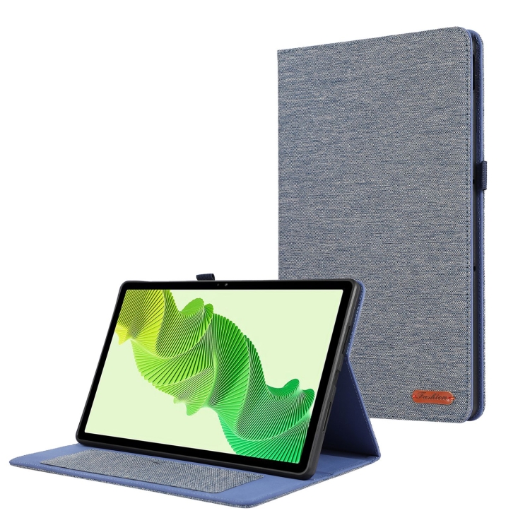 

For Realme Pad 2 Fabric Leather Tablet Case(Blue)