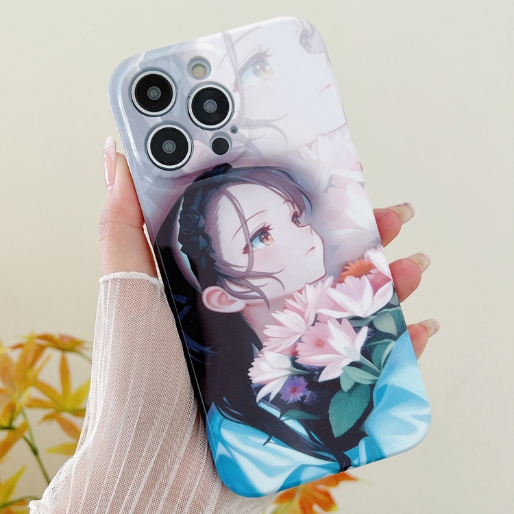 

For iPhone 15 Pro PC Phone Case(Holding Lilies)