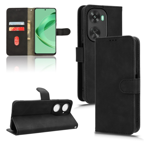 

For Huawei nova 11 SE Skin Feel Magnetic Flip Leather Phone Case(Black)