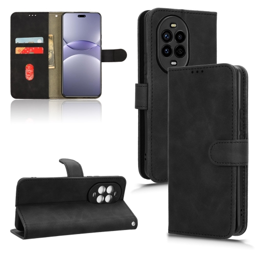 

For Huawei nova 13 Pro Skin Feel Magnetic Flip Leather Phone Case(Black)