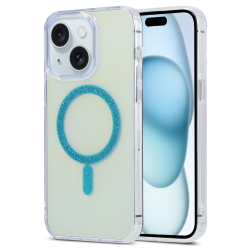 

For iPhone 15 Plus Magic Diamond Blu-ray MagSafe Phone Case(Blue)