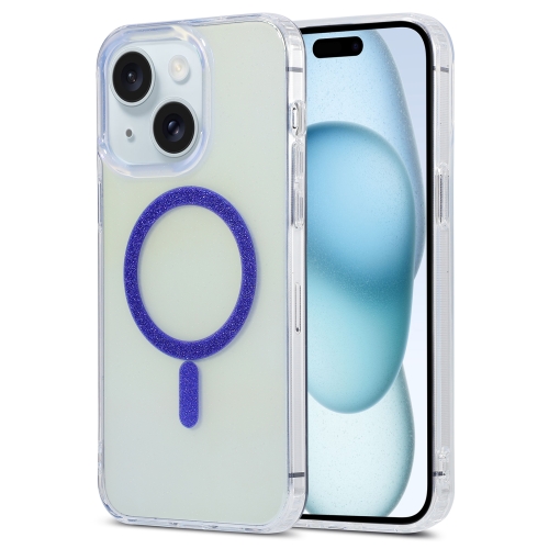 

For iPhone 15 Plus Magic Diamond Blu-ray MagSafe Phone Case(Purple)