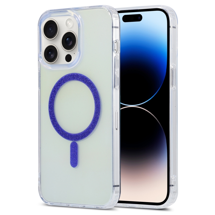 

For iPhone 14 Pro Magic Diamond Blu-ray MagSafe Phone Case(Purple)