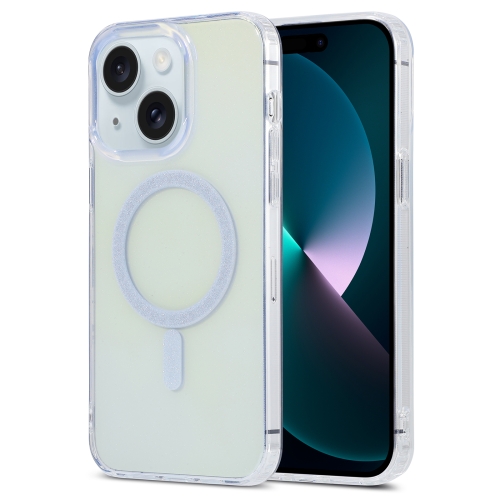 For iPhone 13 Magic Diamond Blu-ray MagSafe Phone Case(White)