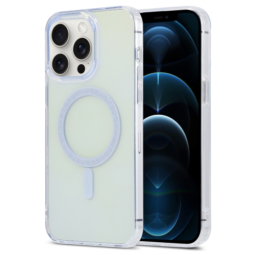 

For iPhone 12 Pro Magic Diamond Blu-ray MagSafe Phone Case(White)