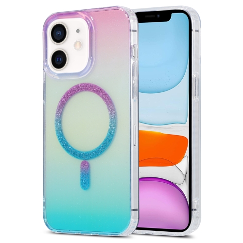 

For iPhone 11 Magic Diamond Blu-ray MagSafe Phone Case(Purple Blue Gradient)