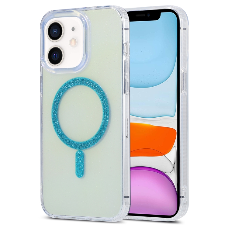 

For iPhone 11 Magic Diamond Blu-ray MagSafe Phone Case(Blue)