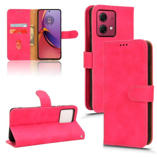 

For Motorola Moto G84 5G Skin Feel Magnetic Flip Leather Phone Case(Rose Red)