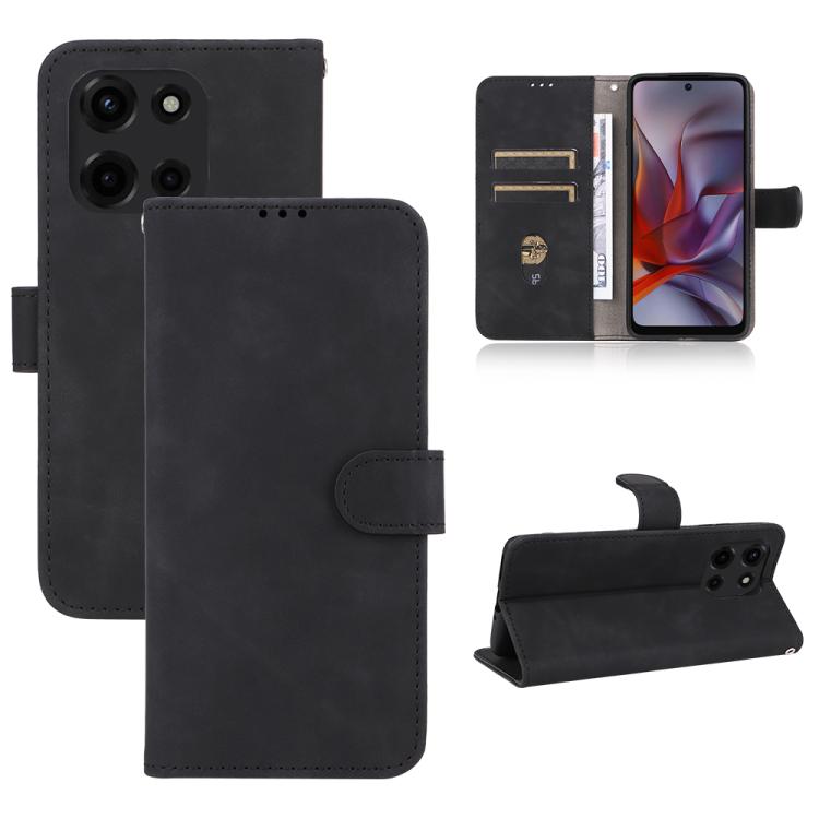 

For Motorola Edge 5G 2025 Skin Feel Magnetic Flip Leather Phone Case(Black)