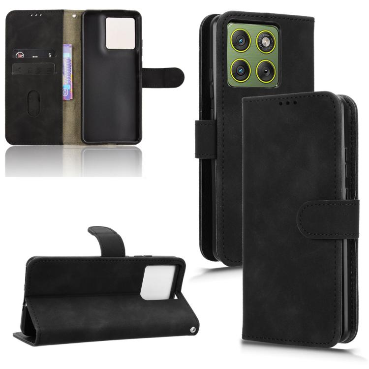 

For Motorola Edge 70 5G Skin Feel Magnetic Flip Leather Phone Case(Black)