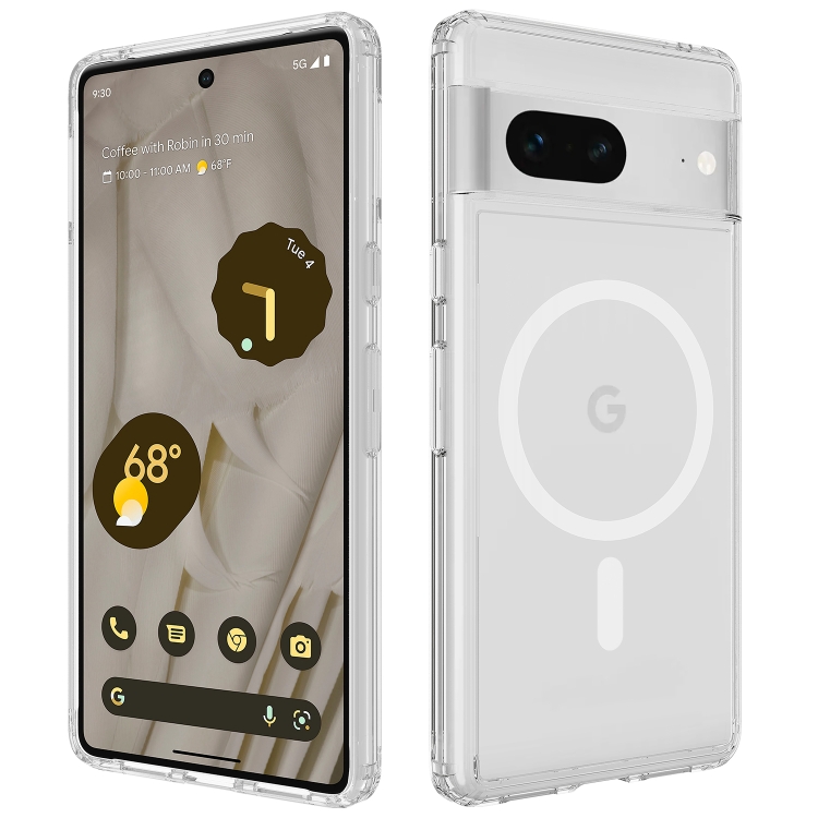 

For Google Pixel 7 MagSafe Clear Acrylic PC Hybrid TPU Phone Case(Transparent)