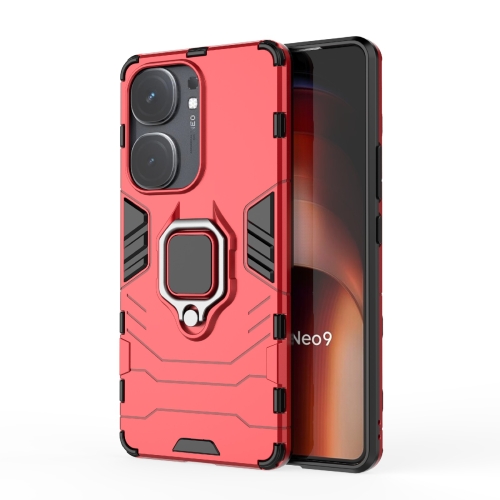 

For vivo iQOO Neo9 Pro / Neo9 Shockproof PC + TPU Holder Phone Case(Red)