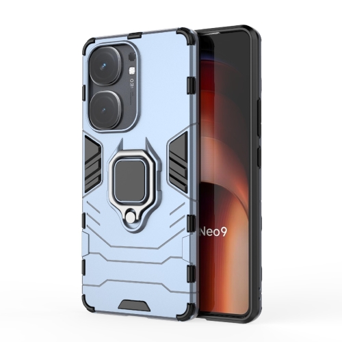 

For vivo iQOO Neo9 Pro / Neo9 Shockproof PC + TPU Holder Phone Case(Navy Blue)