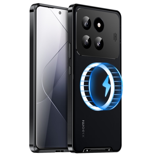 For Xiaomi 14 Pro Aromatherapy Magnetic Metal Phone Case(Black) автоматический освежитель воздуха xiaomi siero automatic aromatherapy machine clw001