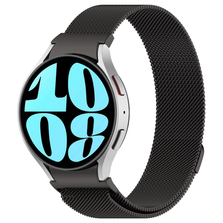 

For Samsung Galaxy Watch 6 Button Style Milan Magnetic Metal Watch Band(Black)