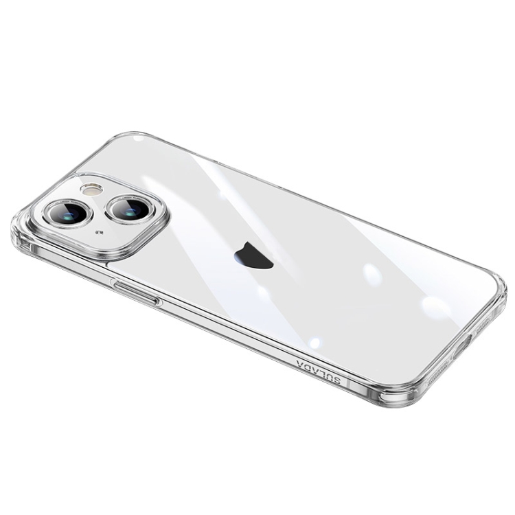 

For iPhone 15 SULADA TPU Frame + Tempered Glass Transparent Phone Case(White)