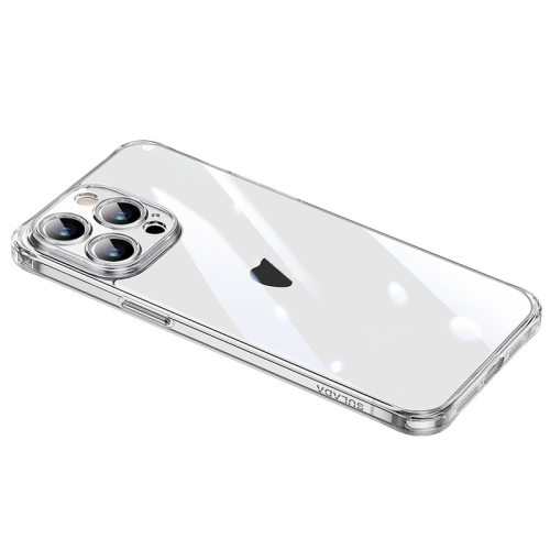 

For iPhone 15 Pro SULADA TPU Frame + Tempered Glass Transparent Phone Case(White)