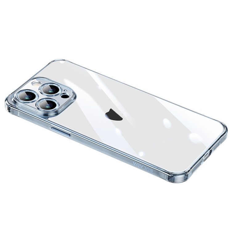 

For iPhone 15 Pro SULADA TPU Frame + Tempered Glass Transparent Phone Case(Blue)