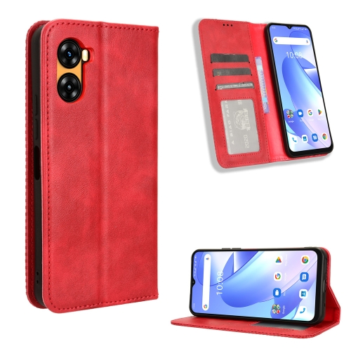 

For UMIDIGI G3 / G3 Max / G3 Plus Magnetic Buckle Retro Texture Leather Phone Case(Red)