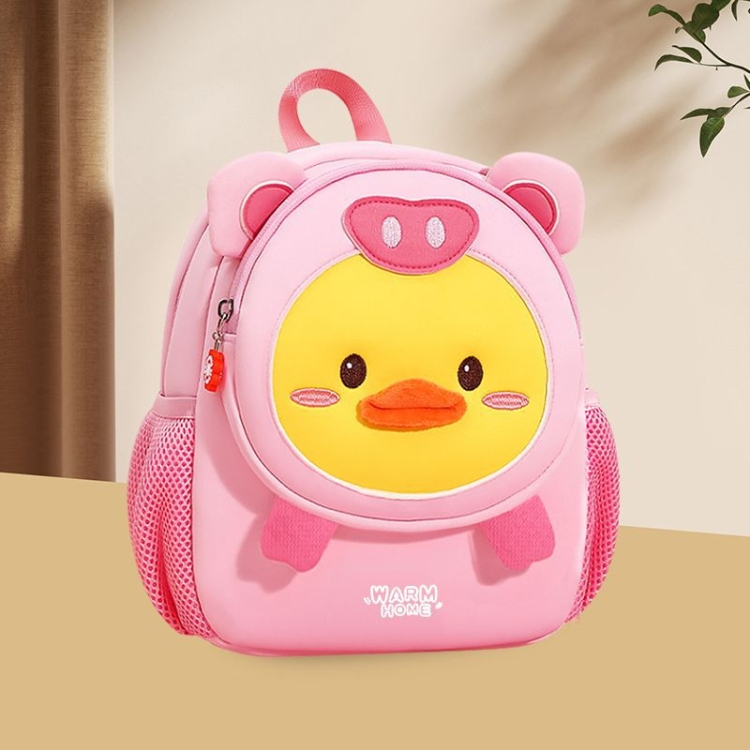 Cartoon Small Bags For Kids Children Cartoon Anti-Lost Small School Bag  Backpack(Pig Pig Duck)