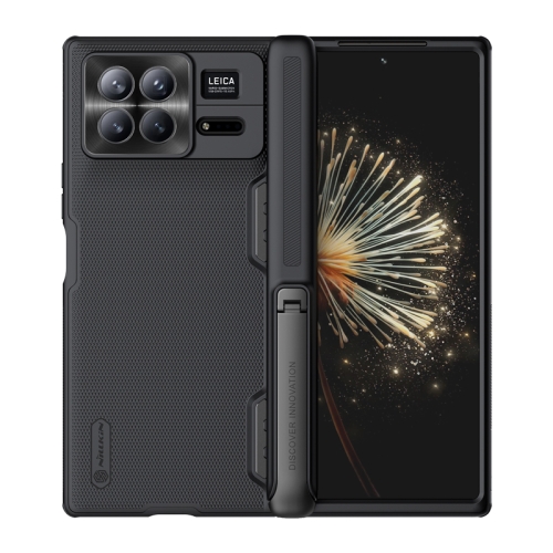 

For Xiaomi Mix Fold 3 NILLKIN Frosted Fold PC + TPU Phone Case with Holder(Black)