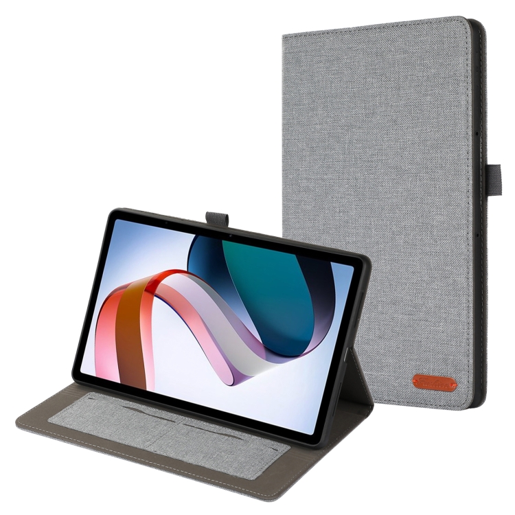 

For Xiaomi Redmi Pad SE Fabric Leather Tablet Case(Grey)